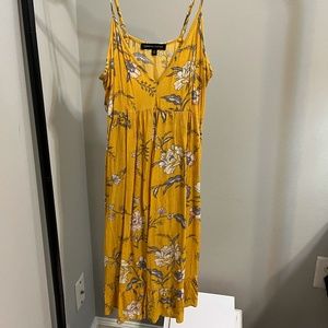 Kendall & Kylie yellow floral tank dress